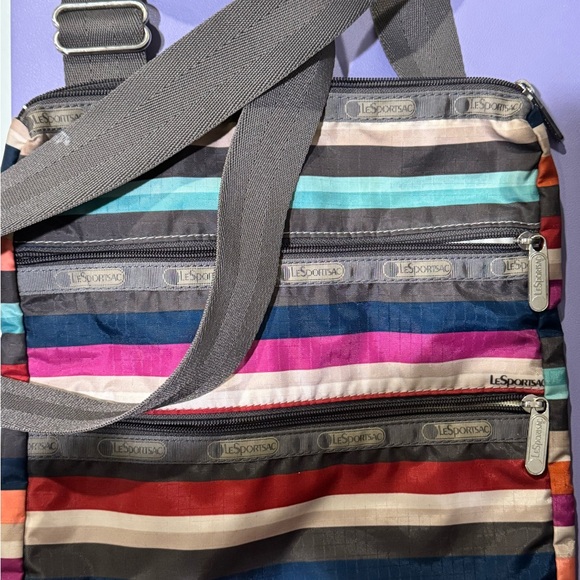 LeSportSac Colorful Striped Crossbody Bag - Picture 8 of 9
